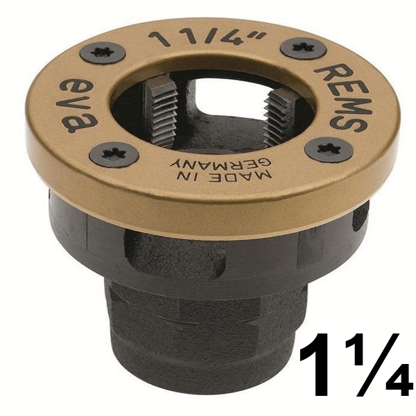 CABEZAL DE ROSCAR CAMBIO RAPIDO ROSCA CONICA IZQUIERDA R 11/4" PARA TERRAJA MANUAL REF. 521160 REMS, 1 1/4 1-1/4 PARA HACER ROSCAS ROSCAR ROSCADORA MANUAL