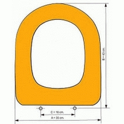 Asiento para inodoro modelo STYLO (BELLAVISTA) de PVC color BLANCO EIZAGUIRRE, VATER WC WATER BATER TAZA asientos TAPAS W.C. toilet seat