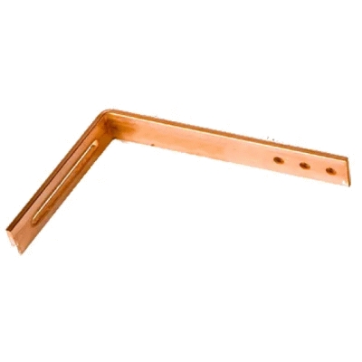 SOPORTE ANGULAR LARGO DE COBRE DE 380 x 24 x 4 mm, Apoyo Sostn Base Fundamento Patas Sujeccin Sujecin Garras Abrazaderas Soportes Esquineros Esquineras Rinconeros Rinconeras