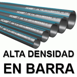 TUBERIA DE POLIETILENO PE-100 ALTA DENSIDAD ALIMENTARIO EN BARRA