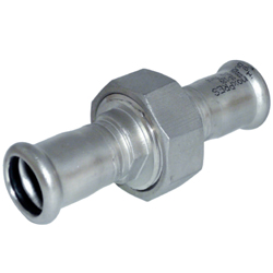 ENLACE TRES PIEZAS JUNTA PLANA DESMONTABLE ACERO INOXIDABLE INOXPRES