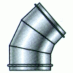 CODO SALIDA DE HUMOS DE 45 GALVANIZADO CONVESA