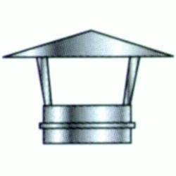 CAPERUZA PARA SALIDA DE HUMOS GALVANIZADA CONVESA