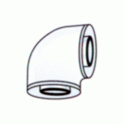 CODO COAXIAL DE ALUMINIO LACADO EN BLANCO ALUMIGAS