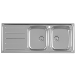 FREGADEROS DE ACERO INOX DE 2 SENO ESCURRIDERA IZQUIERDA